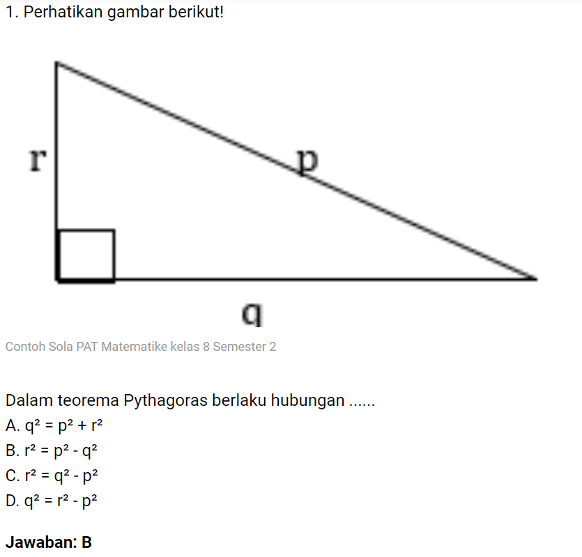 Soal Matematika Smp Kelas 8 Semester 2