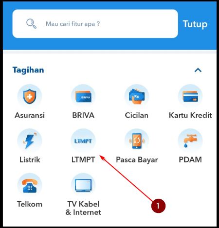 Opsi Ltmpt Di Menu Tagihan Mobile Banking