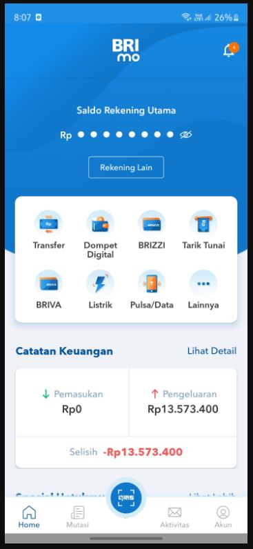 Pilih Menu Lainnya Di Aplikasi Brimo