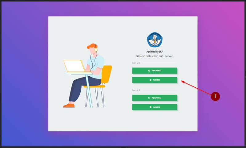 Login Aplikasi E Skp Sebagai Admin Atau Pegawai