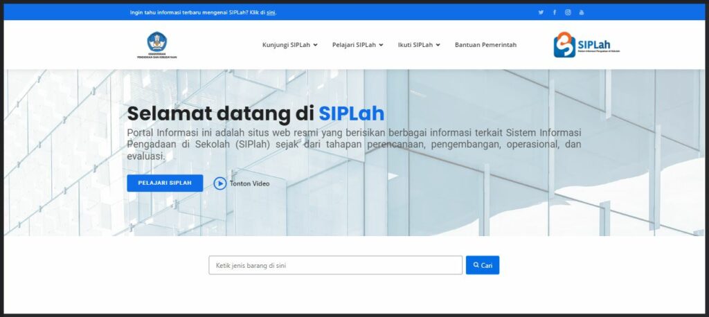 Siplah Kemdikbud Situs Resmi Pengadaan Sekolah