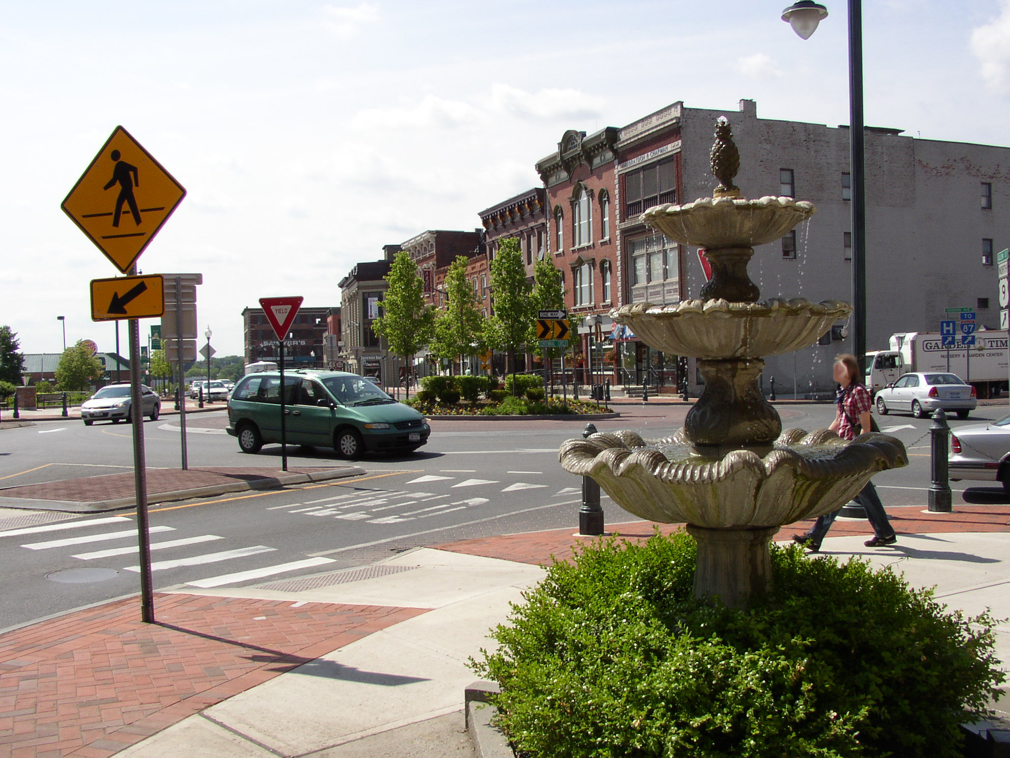 Glens Falls is a city in Warren County, New York, United States and is the central city of the Glens Falls Metropolitan Statistical Area. The population was 14,830 at the 2020 census. The name was given by Colonel Johannes Glen, the falls referring to a large waterfall in the Hudson River at the southern end of the city.Glens Falls is a city in the southeastern corner of Warren County, surrounded by the town of Queensbury to the north, east, and west, and by the Hudson River and Saratoga County to the south. Glens Falls is known as "Hometown U.S.A.", a title Look magazine gave it in 1944. The city has also referred to itself as the "Empire City."In July 2023, for the second year in a row, Glens Falls was named safest city in the United States.