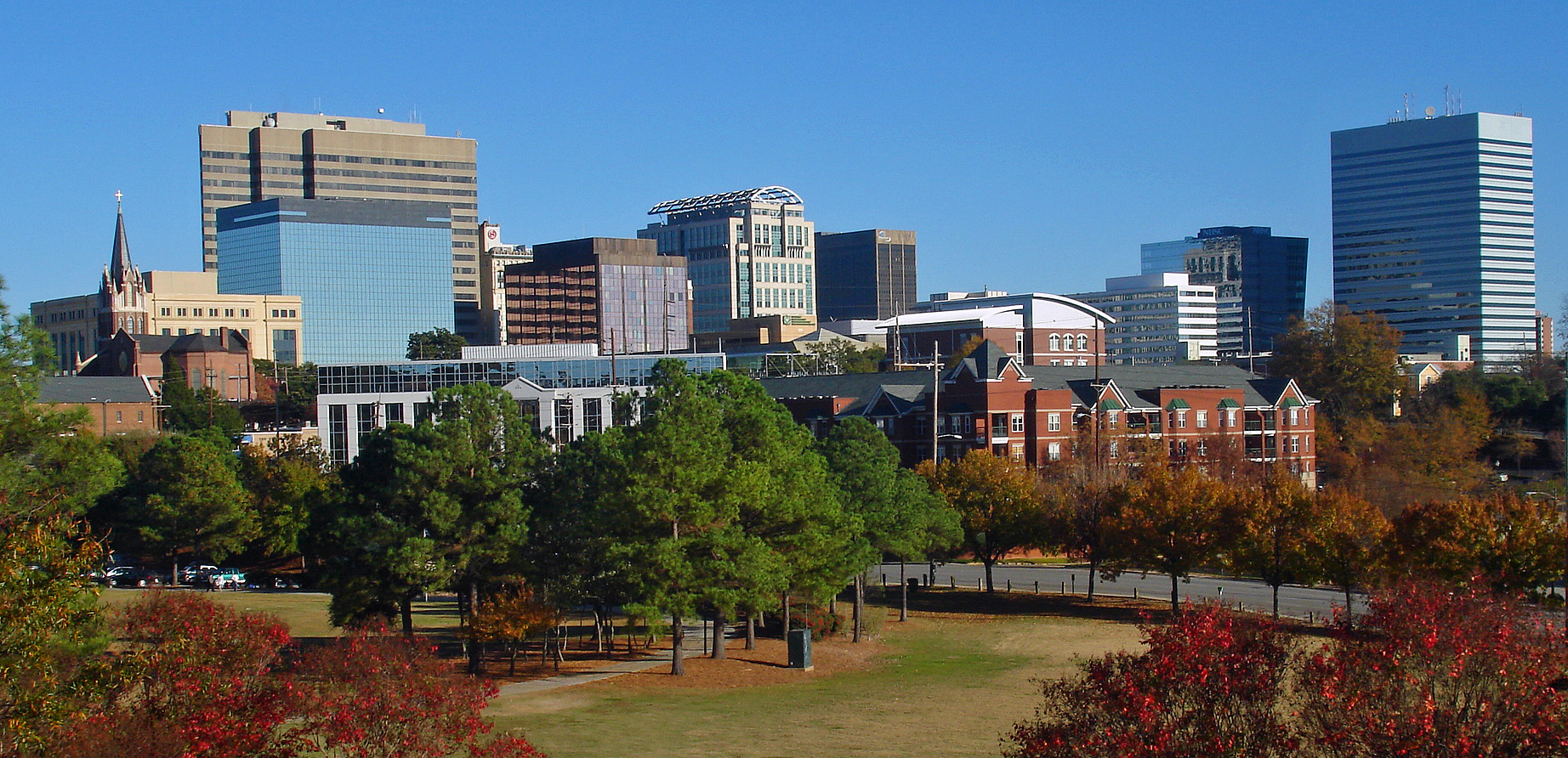 Columbia is the capital city of the U.S. state of South Carolina. With a population of 136,632 at the 2020 census, it is the second-most populous city in South Carolina. The city serves as the county seat of Richland County, and a portion of the city extends into neighboring Lexington County. It is the center of the Columbia, SC Metropolitan Statistical Area, which had a population of 829,470 in 2020 and is the 7th-most populous urban center in the Deep South and the 72nd-most populous metropolitan statistical area in the nation. The name Columbia is a poetic term used for the United States, derived from the name of Christopher Columbus, who explored for the Spanish Crown. Columbia is often abbreviated as Cola, leading to its nickname as "Soda City".The city is located just northwest of the geographic center of South Carolina and was the center of population of South Carolina in 2020. It is also the primary city of the Midlands region of the state. It lies at the confluence of the Saluda River and the Broad River, which merge at Columbia to form the Congaree River. As the state capital, Columbia is the site of the South Carolina State House, the center of government for the state. In 1860, the South Carolina Secession Convention took place in Columbia; delegates voted for secession, making South Carolina the first state to leave the Union in the events leading up to the Civil War.
Columbia is home to the University of South Carolina, the state's flagship public university and the largest in the state. The area has benefited from Congressional support for Southern military installations. Columbia is the site of Fort Jackson, the largest United States Army installation for Basic Combat Training. Twenty miles to the east of the city is McEntire Joint National Guard Base, which is operated by the U.S. Air Force and is used as a training base for the 169th Fighter Wing of the South Carolina Air National Guard.