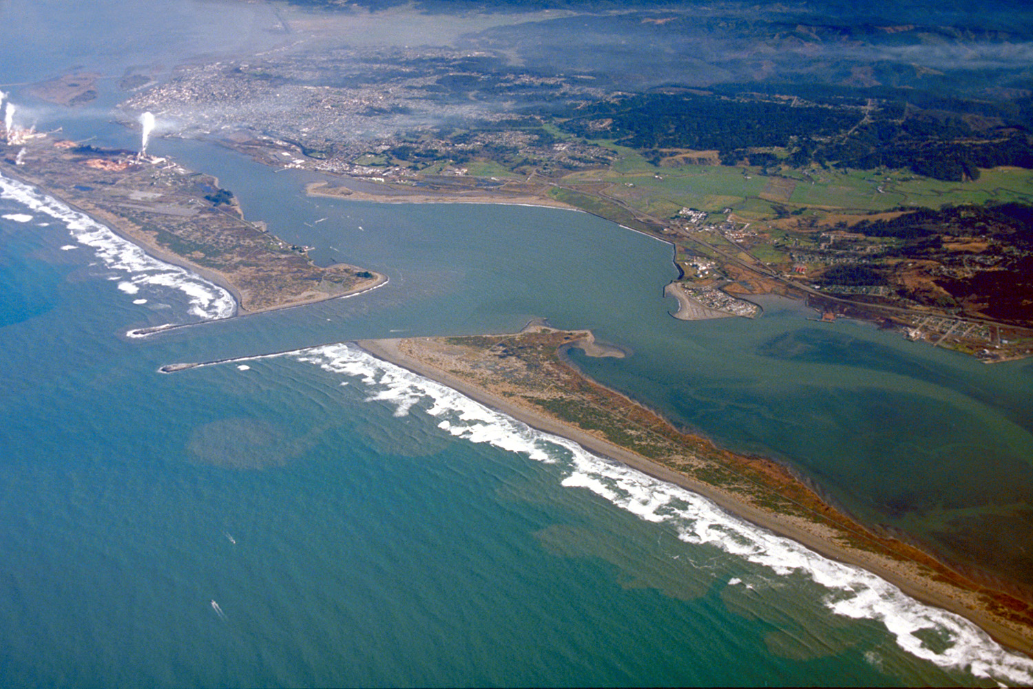 Humboldt County ( ) is a county located in the U.S. state of California. As of the 2020 census, the population was 136,463. The county seat is Eureka.Humboldt County comprises the Eureka–Arcata–Fortuna, California, Micropolitan Statistical Area. It is located on the far North Coast of California, about 270 miles (435 km) north of San Francisco. It has among the most diverse climates of United States counties, with very mild coastal summers and hot interior days. Similar to the greater region, summers are extremely dry and winters have substantial rainfall.
Its primary population centers of Eureka, the site of College of the Redwoods main campus, and the smaller college town of Arcata, site of California State Polytechnic University, Humboldt, are located adjacent to Humboldt Bay, California's second largest natural bay. Area cities and towns are known for hundreds of ornate examples of Victorian architecture.
Humboldt County is a densely forested mountainous and rural county with about 110 miles (177 km) of coastline (more than any other county in the state), situated along the Pacific coast in Northern California's rugged Coast (Mountain) Ranges. With nearly 1,500,000 acres (6,100 km2) of combined public and private forest in production, Humboldt County alone produces twenty percent of the total volume and thirty percent of the total value of all forest products produced in California. The county contains over forty percent of all remaining old growth Coast Redwood forests, the vast majority of which are protected or strictly conserved within dozens of national, state, and local forests and parks, totaling approximately 680,000 acres (1,060 sq mi).