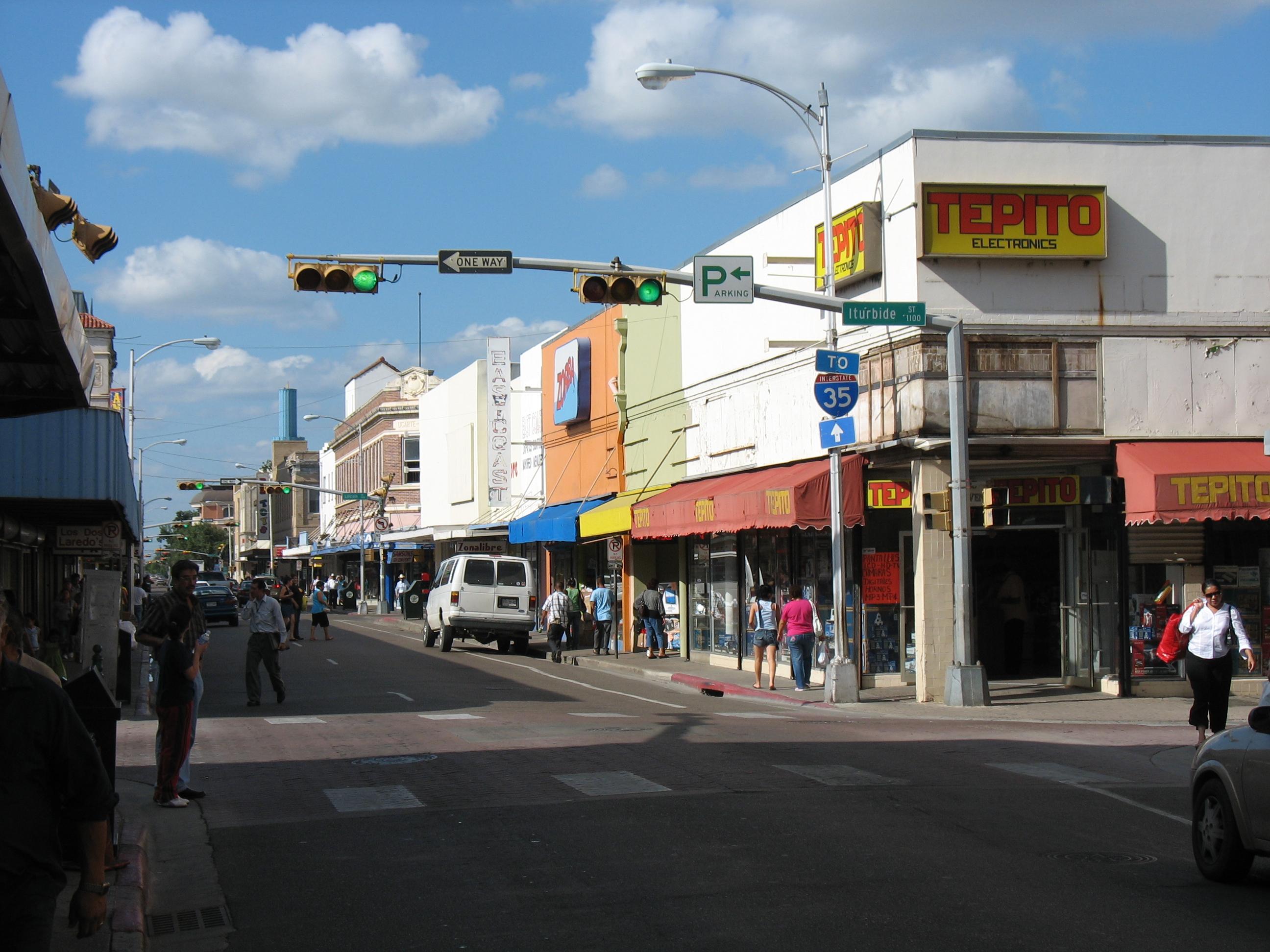 Laredo ( lə-RAY-doh; Spanish: [laˈɾeðo]) is a city in and the county seat of Webb County, Texas, United States, on the north bank of the Rio Grande in South Texas, across from Nuevo Laredo, Tamaulipas, Mexico. Founded in 1755, Laredo grew from a village to the capital of the short-lived Republic of the Rio Grande to the largest inland port on the Mexican border. Laredo's economy is primarily based on international trade with Mexico, and as a major hub for three areas of transportation: land, rail, and air cargo. The city is on the southern end of I-35, which connects manufacturers in northern Mexico through Interstate 35 as a major route for trade throughout the U.S. It has four international bridges and one railway bridge.
According to the 2020 census, the city's population was 255,205, making it the 11th-most populous city in Texas and third-most populated U.S. city on the Mexican border, after San Diego, California and El Paso, Texas. Its metropolitan area is the 178th-largest in the 
U.S. and includes all of Webb County, with a population of 267,114. Laredo is also part of the cross-border Laredo-Nuevo Laredo metropolitan area with an estimated population of 636,516.Laredo's Hispanic proportion of 95.15% is one of the highest proportion of Hispanic Americans of any city in the United States outside of Puerto Rico. It is one of the least ethnically diverse cities in the United States. When economic, household, and social diversity is considered, Laredo is the 19th-least diverse of the 313 largest cities in the nation.Texas A&M International University and Laredo College are in Laredo. Laredo International Airport is within the Laredo city limits, while the Quetzalcoatl International Airport is nearby in Nuevo Laredo on the Mexican side.
The biggest festival, Washington's Birthday Celebration, is held during the later part of January and the majority of February, attracting hundreds of thousands of tourists.

