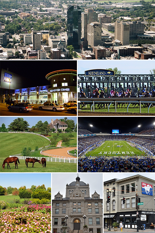 Lexington is the second-most-populous city in the Commonwealth of Kentucky (after Louisville), and the 60th-most populous city in the United States. It is the county seat of Fayette County. By land area, it is the country's 30th-largest city. 
Lexington is known as the "Horse Capital of the World". It is within the state's Bluegrass region. Notable locations within the city include the Kentucky Horse Park, The Red Mile and Keeneland race courses, Rupp Arena, Central Bank Center, Transylvania University, the University of Kentucky, Bluegrass Community and Technical College, and the National Thoroughbred Racing Association (NTRA) Headquarters.
As of the 2020 census the city's population was 322,570, anchoring a metropolitan area of 516,811 people and a combined statistical area of 747,919 people. Lexington is consolidated entirely within Fayette County, and vice versa. It has a nonpartisan mayor-council form of government, with 12 council districts and three members elected at large, with the highest vote-getter designated vice mayor.
